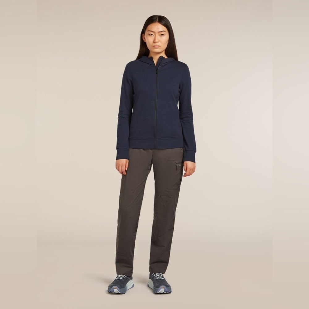 ICEBREAKER Central Classic Long Sleeve Zip Hoodie | Navy | XS | Merino Wool - Picture 8 of 9